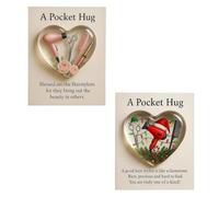 A Pocket Hug for Hairstylists, Mini Hairdresser Tools Heart Pocket Hug Token with Greeting Cards, Thank You Gift for Hairstylists, Salon Owners & Beauty Graduates (2pcs-A)