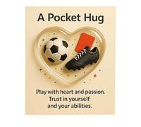 A Pocket Hug Sports Themed Motivational Cards, Heart Shaped, 7cm x 9cm, Badminton Theme with Inspirational Message (Black)