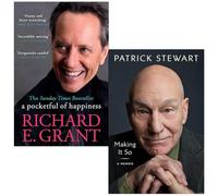 A Pocketful of Happiness By Richard E. Grant & [Hardcover] Making It So A Memoir By Patrick Stewart Collection 2 Books Set