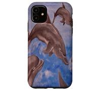 A Pod of Playful Jumping Dolphins Case for iPhone 11
