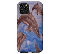 A Pod of Playful Jumping Dolphins Case for iPhone 11 Pro