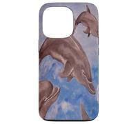 A Pod of Playful Jumping Dolphins Case for iPhone 13 Pro
