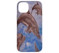A Pod of Playful Jumping Dolphins Case for iPhone 14 Plus