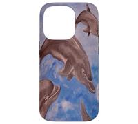 A Pod of Playful Jumping Dolphins Case for iPhone 14 Pro