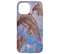 A Pod of Playful Jumping Dolphins Case for iPhone 15