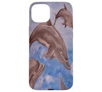 A Pod of Playful Jumping Dolphins Case for iPhone 15 Plus