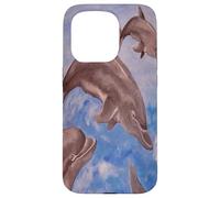 A Pod of Playful Jumping Dolphins Case for iPhone 15 Pro