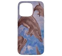 A Pod of Playful Jumping Dolphins Case for iPhone 15 Pro Max