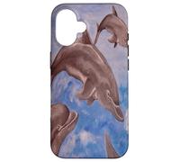 A Pod of Playful Jumping Dolphins Case for iPhone 16