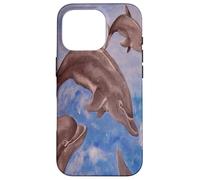 A Pod of Playful Jumping Dolphins Case for iPhone 16 Pro