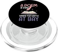 A Poem A Day Keeps The World At Bay Poetry Lover PopSockets PopGrip for MagSafe