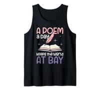 A Poem A Day Keeps The World At Bay Poetry Lover Tank Top