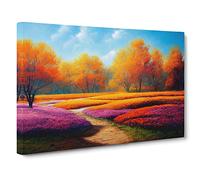 A Popular Spring Forest Canvas Print | Gallery Wrapped 30mm Frame Wall Art | 30x20 inches | Ready to Hang | Contemporary Landscape Picture | Living Room Bedroom Lounge Office