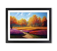 A Popular Spring Forest Framed Wall Art Print A2 Black