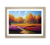A Popular Spring Forest Framed Wall Art Print A2 Oak