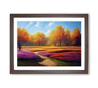 A Popular Spring Forest Framed Wall Art Print A2 Walnut