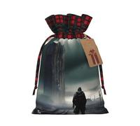 A Post-Apocalypse Holiday Printed Drawstring Pouch S For Party Wrapping, Wedding Favor, And Storage
