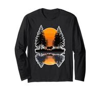 A Powerful Lion at Sundown Mane Africa Roar Savanna Long Sleeve T-Shirt