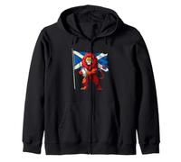 A Powerful Scottish Lion Rampant Zip Hoodie