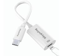 [A*pple MFi Certified] Lightning to USB C Adapter Audio Headphone ,PD Fast Charging USB Type C Male to Lightning Female Earphone Converter Data Transfer Compatible with i-Phone 17/16/16Pro/15
