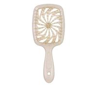 A practical detangler comb hollow hairbrush for dry or wet hair gently dismantles and provides a boost of volume
