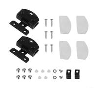 A Practical Solution Non Opening Zinc Alloy Hinges for Your Furniture's Glass Doors (2pc Black)