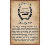 A Prayer For Lawyer Aluminum Signs Funny Tin Sign Metal Art Poster Gift Home Cafe Bar Wall Decor Room Door Accessories 12"X16"
