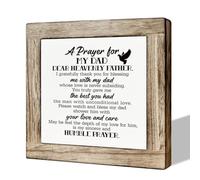 A Prayer for My Dad Sign for Father's Day, Wooden Box Signs for Home Decor, Farmhouse Decor for Dad Room, Sentimental Gift for Dad, Dad Birthday Gift Idea, Best Dad Plaque from Son or Daughter A