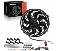 A-Premium 10'' 10 inch Electric Radiator Fan High 3000+ CFM, 12V 80W with Thermostat Wiring Switch Relay Kit