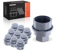 A-Premium 10-Pack 24mm Wheel Lug Nut Covers Compatible with Chevrolet Equinox, Malibu, Impala, Camaro, Corvette, Volt, HHR, Cobalt, Cavalier, Impala Limited, Lumina, Monte Carlo & Buick Lucerne