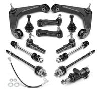 A-Premium 13Pcs Front Suspension Kit Control Arm and Ball Joint Assembly Sway Bar Link Tie Rod End Pitman Idler Arm Compatible with Chevrolet Silverado GMC Sierra 1500 2500 3500 Hummer H2