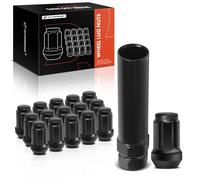 A-Premium 16-PC 3/8"-24 Wheel Lug Nuts w/Socket Key Compatible with Polaris ATV Models 1985-2023 - RZR 4 XP 900, Ranger Crew 570, Sportsman 450, Trail Boss 330, Magnum, Scrambler & More, Front & Rear