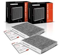 A-Premium 2 Pack Cabin Air Filter, Fits for CF11182 Select Acura and Honda Models, Integra, MDX, RDX, TLX, Civic, CR-V, CR-Z, Fit, HR-V, Insight, Odyssey, Fits Like OEM, w/Activated Carbon