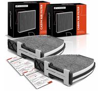 A-Premium 2-PC Cabin Air Filter w/Activated Carbon - Compatible with Mercedes-Benz Models - AMG, C200, C230, C250, C300, E200, E350, GLK350, C350, CLS550, SL450