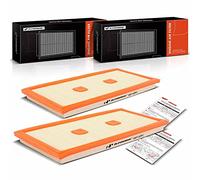 A-Premium 2-PC Engine Air Filter Compatible with Mercedes-Benz W204 W212 C300, C350, E300, E350, E400, GLE350, GLK350, ML350, R350, SLK350, 2012-2018, Flexible Panel, Replace# 2760940004