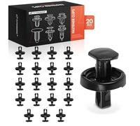 A-Premium 20PCS Black Splash Shield-Front Clips, Fits for 7.0 mm Hole | Compatible with Toyota Camry RAV4 Prime Corolla Corolla Cross Prius Highlander Sienna 4Runner Venza C-HR, Nylon