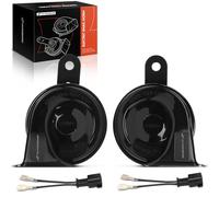 A-Premium 2Pcs Electric Car Horn Compatible with Ford Focus, Edge, Mustang, Fiesta, Maverick, Kuga, Mondeo & Chevrolet Trax, Spark, Captiva, Aveo, Snail, Horn