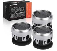 A-Premium 3PCS Dashboard AC Heat Air Vent Duct Compatible with Ford Mustang 2015-2022, Front Center, Black, Sliver