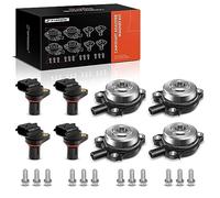 A-Premium 4-PC Camshaft Position Sensor + 4-PC Camshaft Adjuster Magnet Solenoid Kit Compatible with Mercedes-Benz Vehicles - 2006-2015 - C, CLK, CLS, E, G, GL, GLK, ML, R, S, SLK - Intake & Exhaust