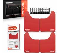 A-Premium 4 Pcs Red Universal Splash Guards Mud Flaps Mudflaps Mudguard Fender Flares for Car Pickup Truck SUV with Hardware Front and Rear