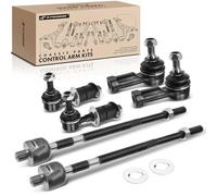 A-Premium 6Pcs Suspension Kit Inner Outer Tie Rod End Stabilizer Bar Link Compatible with Mitsubishi Outlander 2003-2006 2.4L