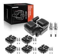 A-Premium 6x Ignition Coil Pack and 12x Iridium Spark Plugs Compatible with Mercedes-Benz C240 C280 C320 CLK320 E320 ML320 ML350 SLK320 Chrysler