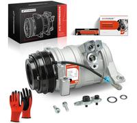 A-Premium AC Compressor with Clutch Compatible with Chevrolet, GMC Models - Silverado, Sierra, Tahoe, Yukon, Suburban, Express, Escalade, Savana, Avalanche, & More - It Comes with 2 Mounting Holes