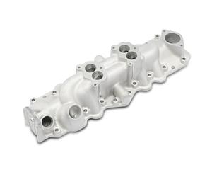 A-Premium Aluminum Dual Carburetor Intake Manifold Compatible with Ford Mercury Flathead V8-2-Barrel 1949-1953