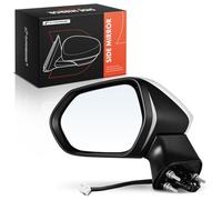 A-Premium Driver Side Power Door Mirror Compatible with Toyota Corolla 2019 2020 2021 2022 - Heated Manual Folding w/Turn Signal White Outside Rear View Mirror
