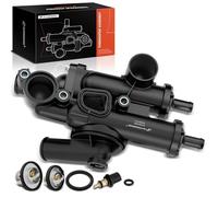 A-Premium Engine Coolant Thermostat and Housing Assembly W/Sensor & Seals Compatible with Dodge Avenger 08-14 Journey 09-20 & Chrysler 200 11-14 Sebring 07-10 - L4 2.4L, for# 4884571AB, 06508355AA