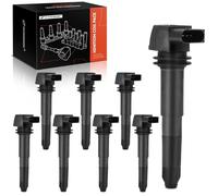 A-Premium Engine Ignition Coil Pack Compatible with Porsche Cayenne 2003 2004 2005 2006 V8 4.5L, Replace# 94860210405, 8-PC Set