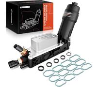 A-Premium Engine Oil Cooler and Oil Filter Housing Adapter Assembly Compatible with Chrysler 200, 300 & Dodge Avenger, Challenger, Charger, Durango, Journey & Jeep Grand Cherokee, 2011-2013, V6 3.6L