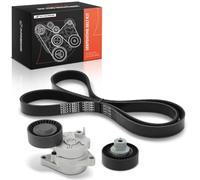 A-Premium Engine Serpentine Belt Drive Kit Compatible with BMW Cars - 320i, 323Ci, 323i, 323ti, 325Ci, 325i, 325xi, 328Ci, 328i, 330Ci, 330i, 330xi, X5, 525i, 528i, 530i, X3-2.2L 2.5L 2.8L 3.0L