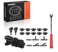 A-Premium Front Windshield Washer Nozzle Kit Compatible with Ram 1500/2500/3500/4500/5500 & Dodge Ram, Charger, Journey, Avenger, Magnum & Chrysler 200 & Jeep Patriot & Volkswagen Routan, 22-PC Set